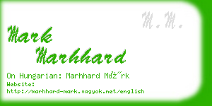 mark marhhard business card